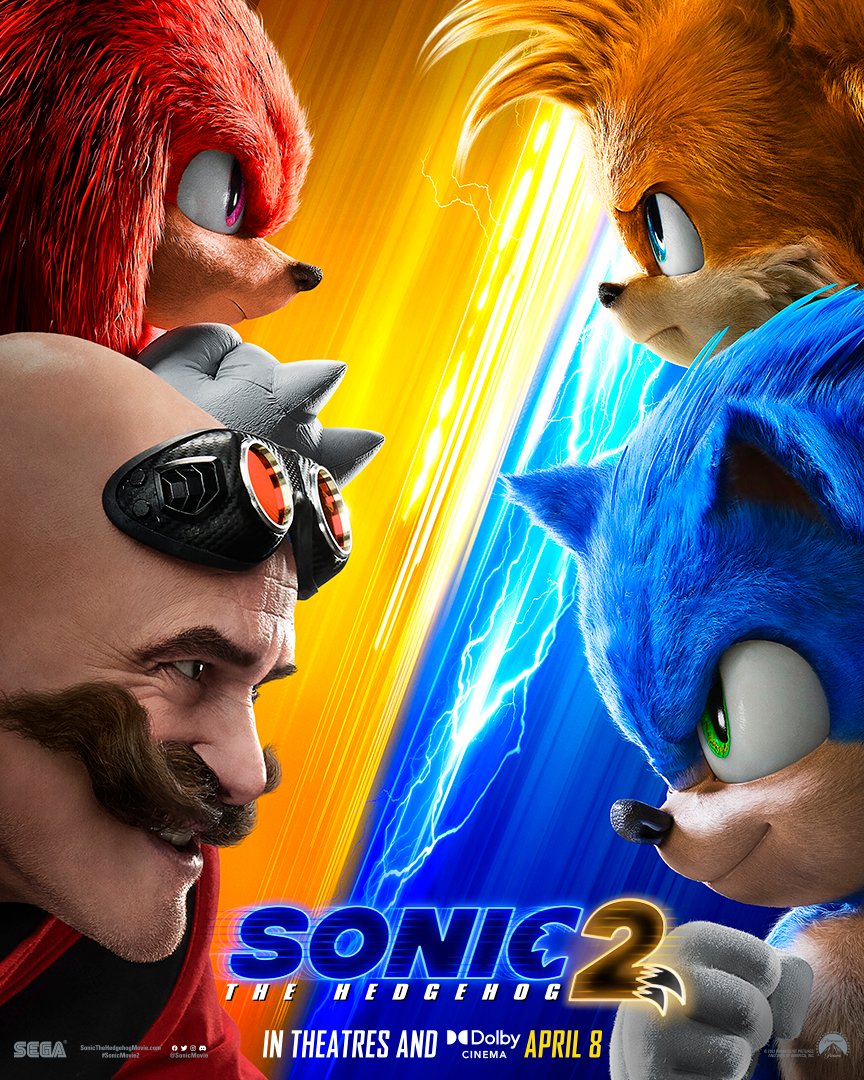 Sonic The Hedgehog Movie 2 11 mars Poster